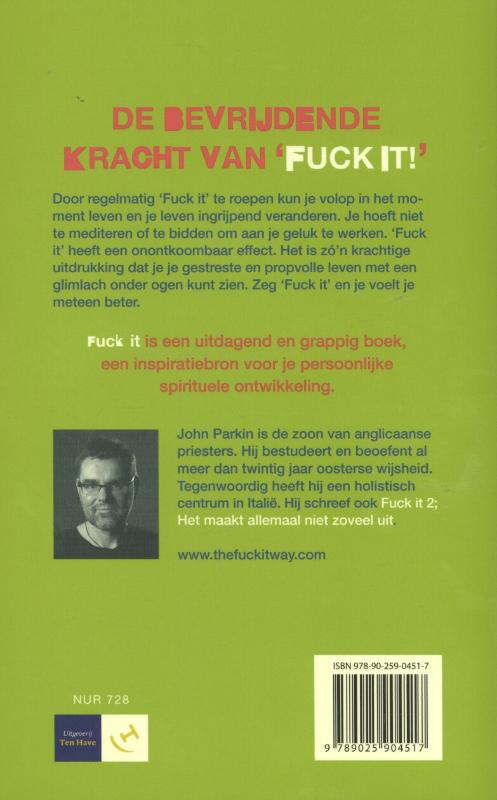 Achterkant van Fuck it