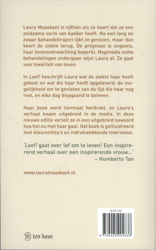 Achterkant van Leef!