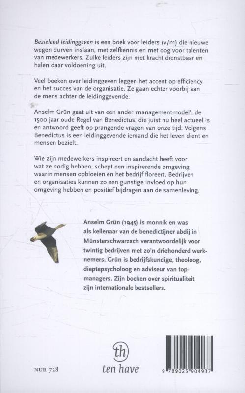 Achterkant van Bezielend leidinggeven