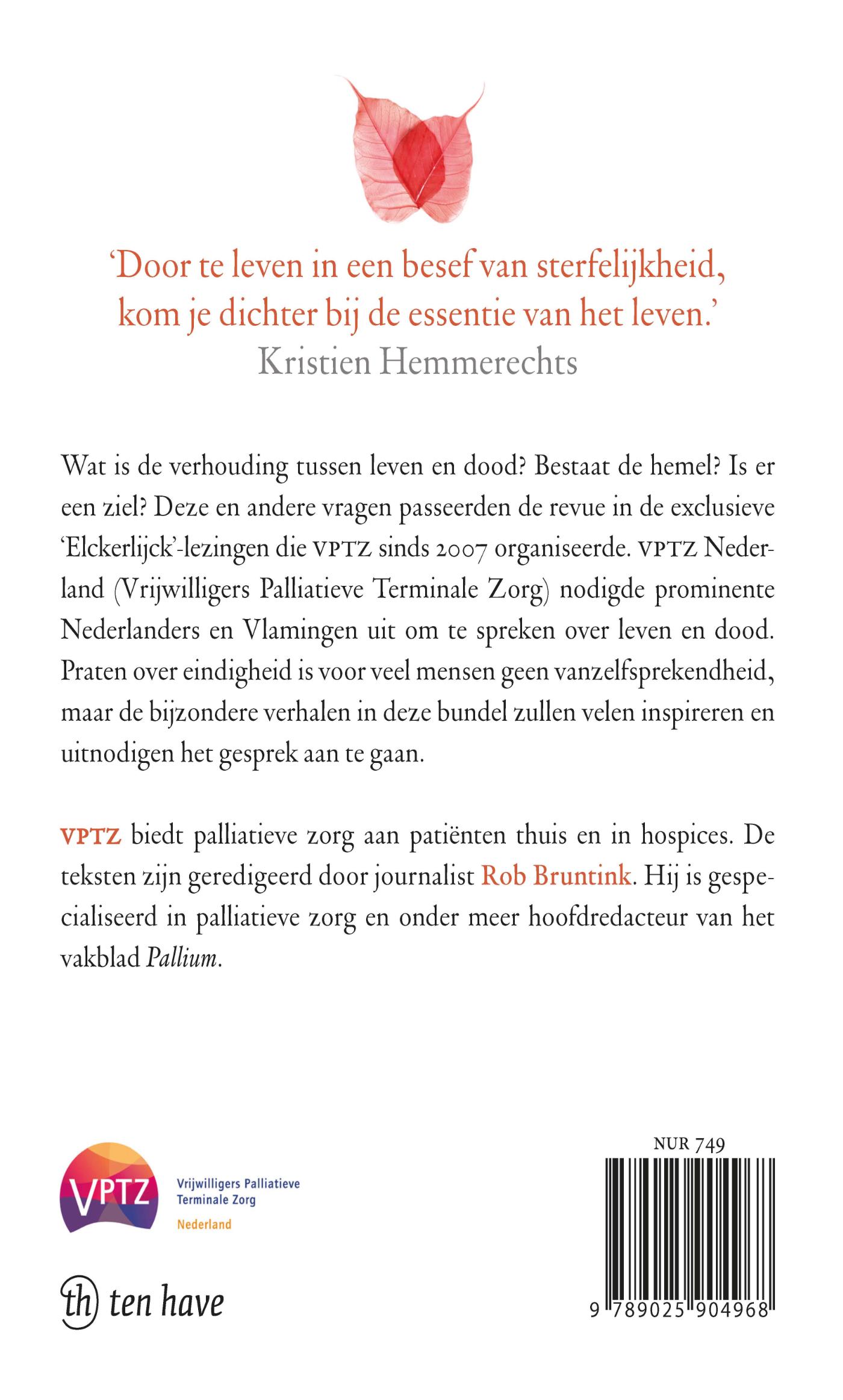 Achterkant van Over de dood gesproken