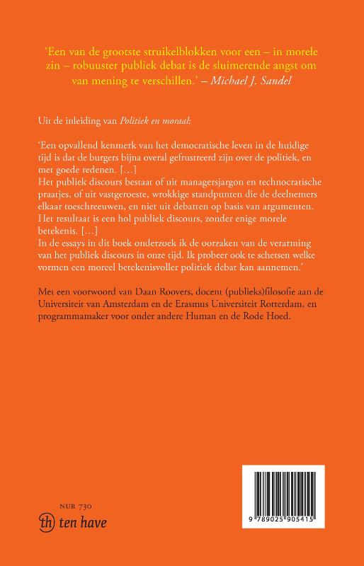 Achterkant van Politiek en moraal