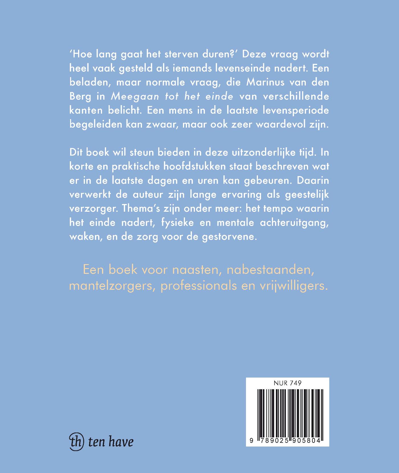 Achterkant van Meegaan tot het einde