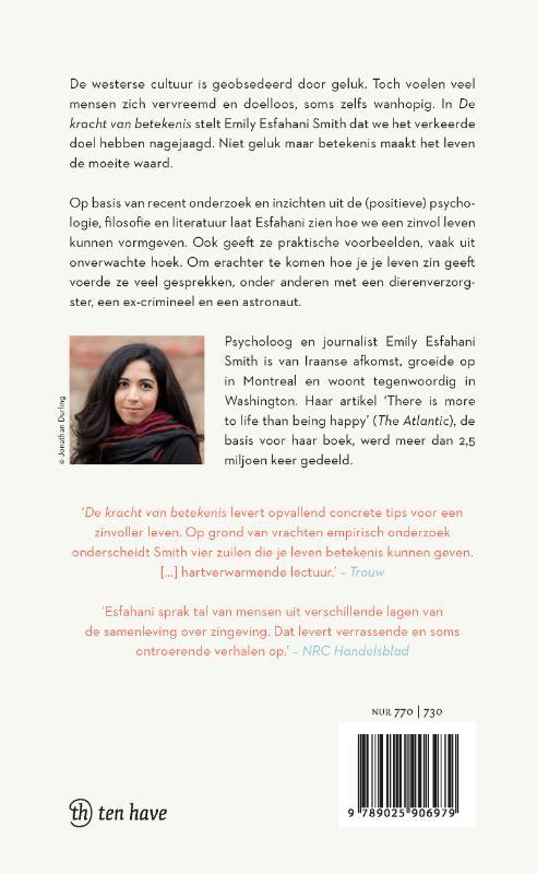 Achterkant van De kracht van betekenis