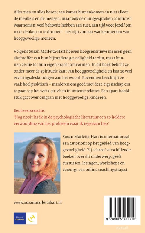 Achterkant van Leven met hooggevoeligheid