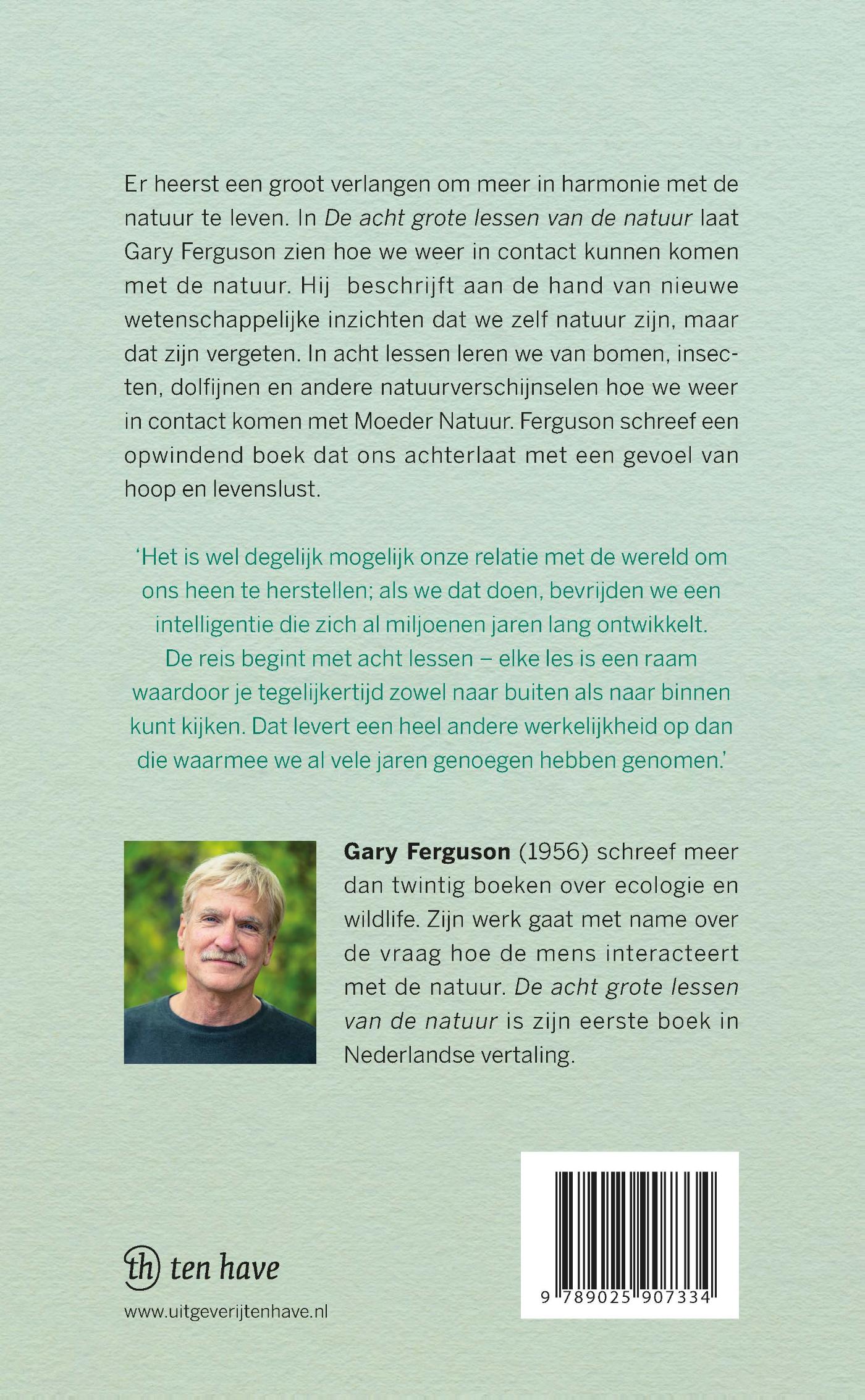 Achterkant van De acht grote lessen van de natuur