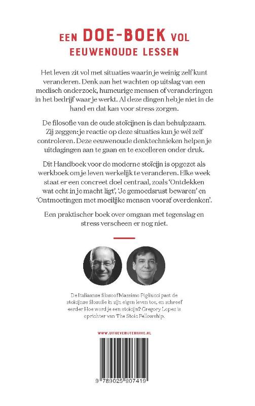 Achterkant van Handboek voor de moderne stoïcijn