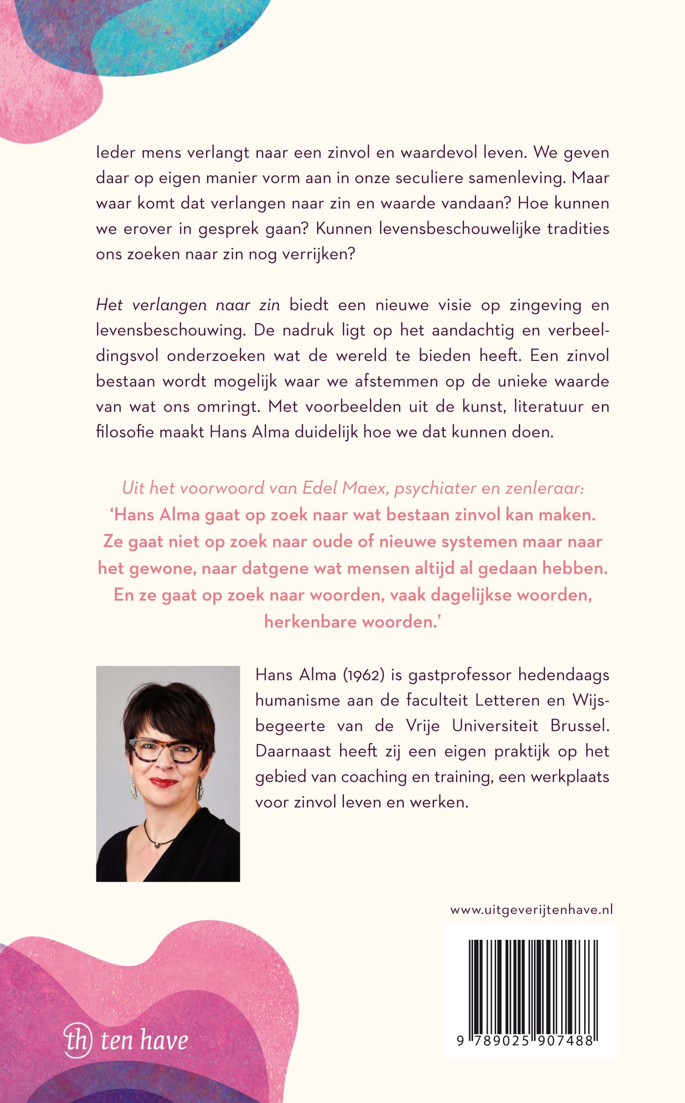 Achterkant van Het verlangen naar zin