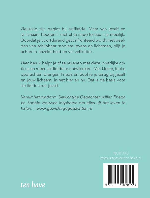 Achterkant van Hier ben ik