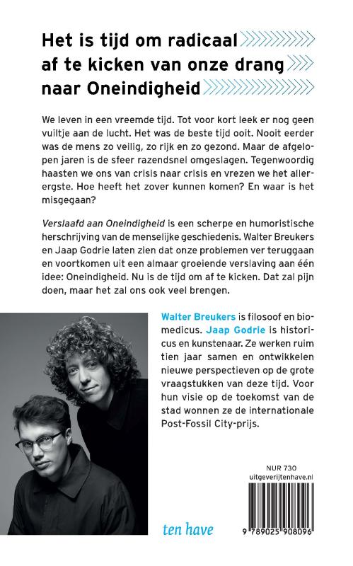 Achterkant van Verslaafd aan Oneindigheid