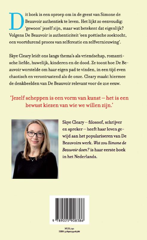Achterkant van Wat zou Simone de Beauvoir doen