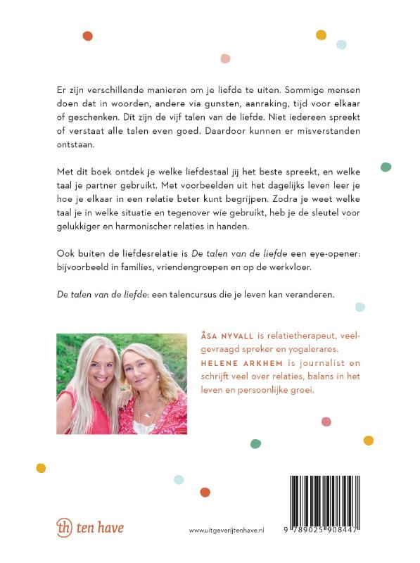Achterkant van De talen van de liefde