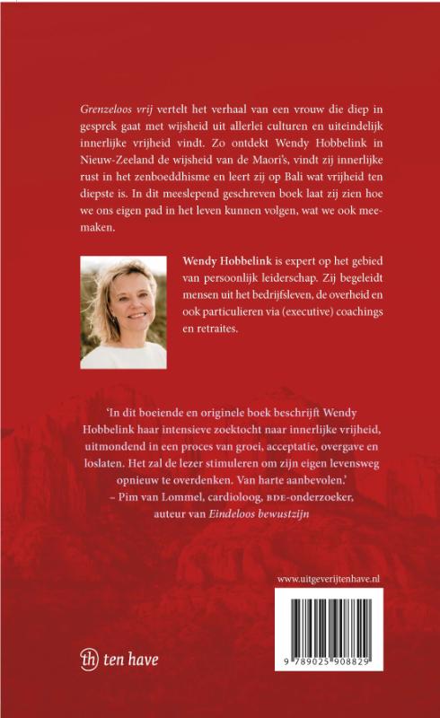 Achterkant van Grenzeloos vrij