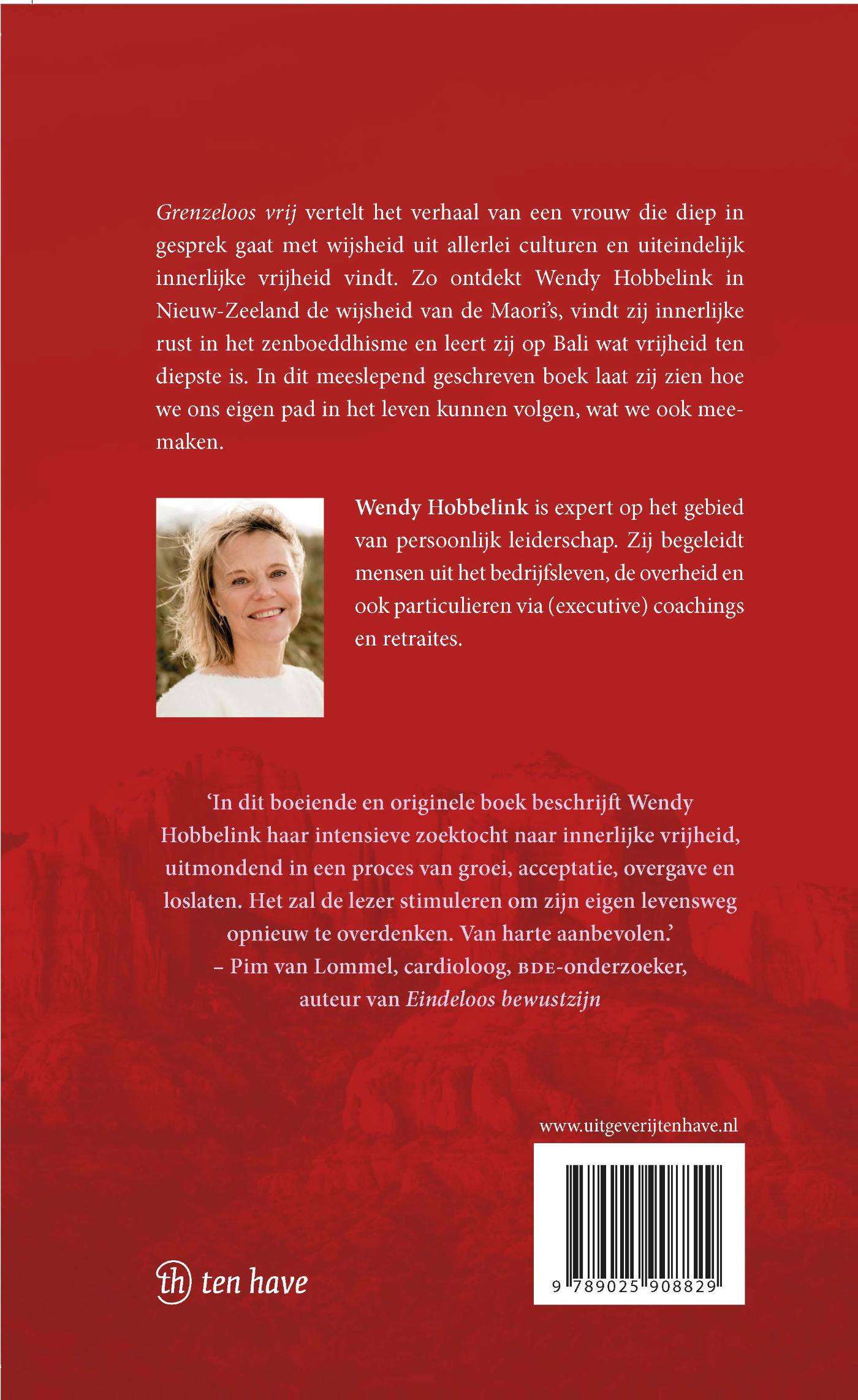 Achterkant van Grenzeloos vrij