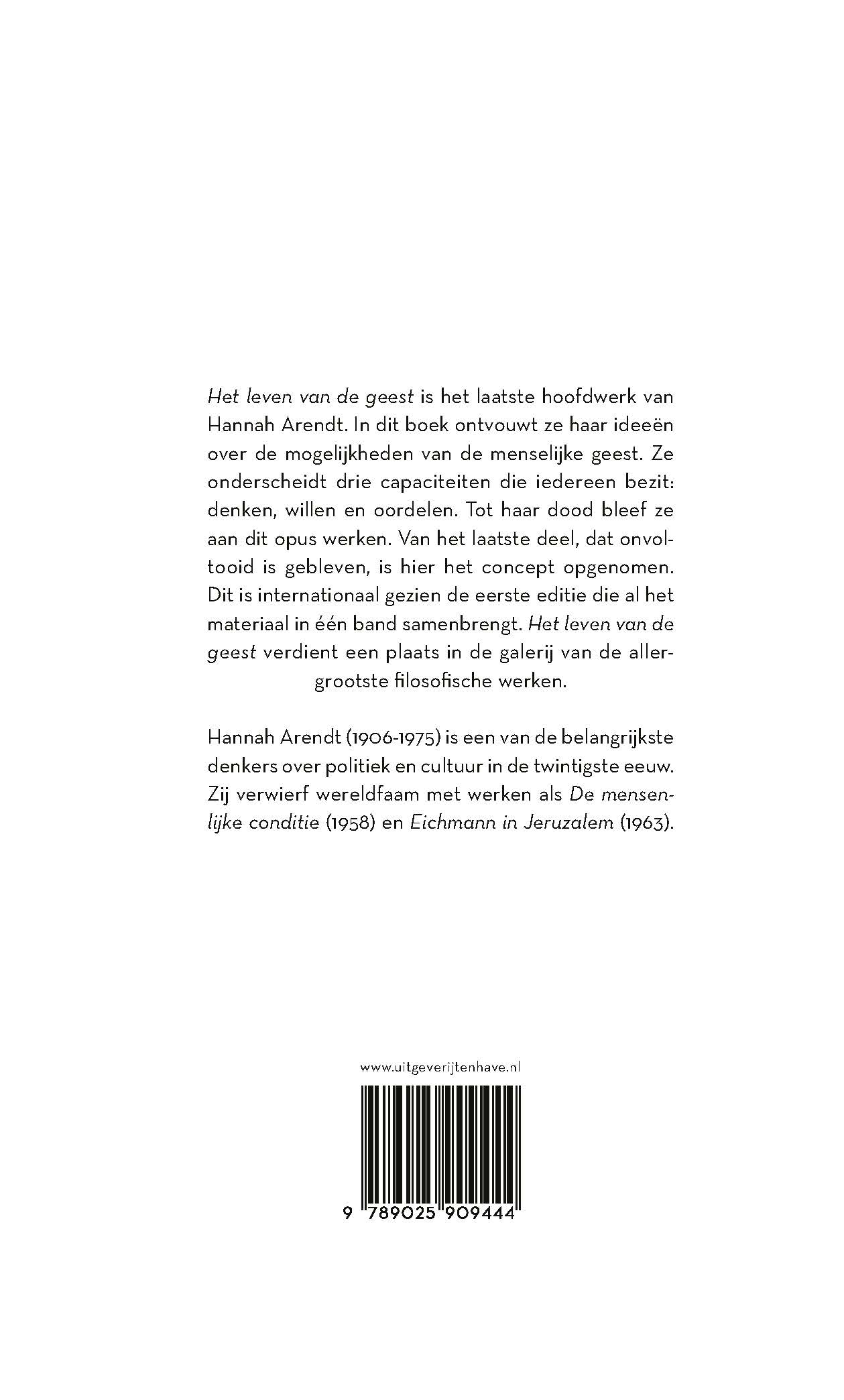 Achterkant van Het leven van de geest