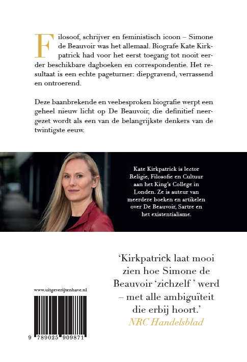 Achterkant van Simone de Beauvoir