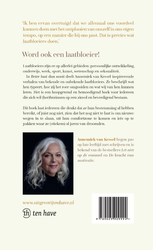 Achterkant van Beter laat dan nooit