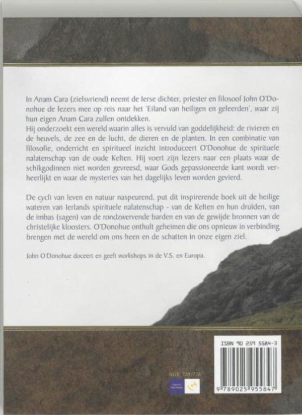 Achterkant van Anam Cara
