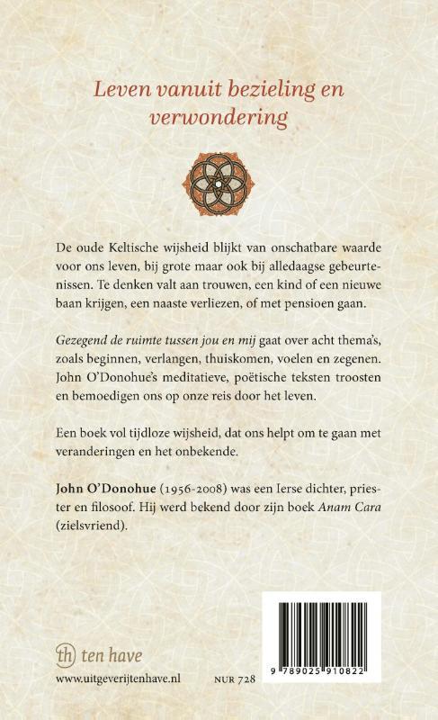 Achterkant van Gezegend de ruimte tussen jou en mij