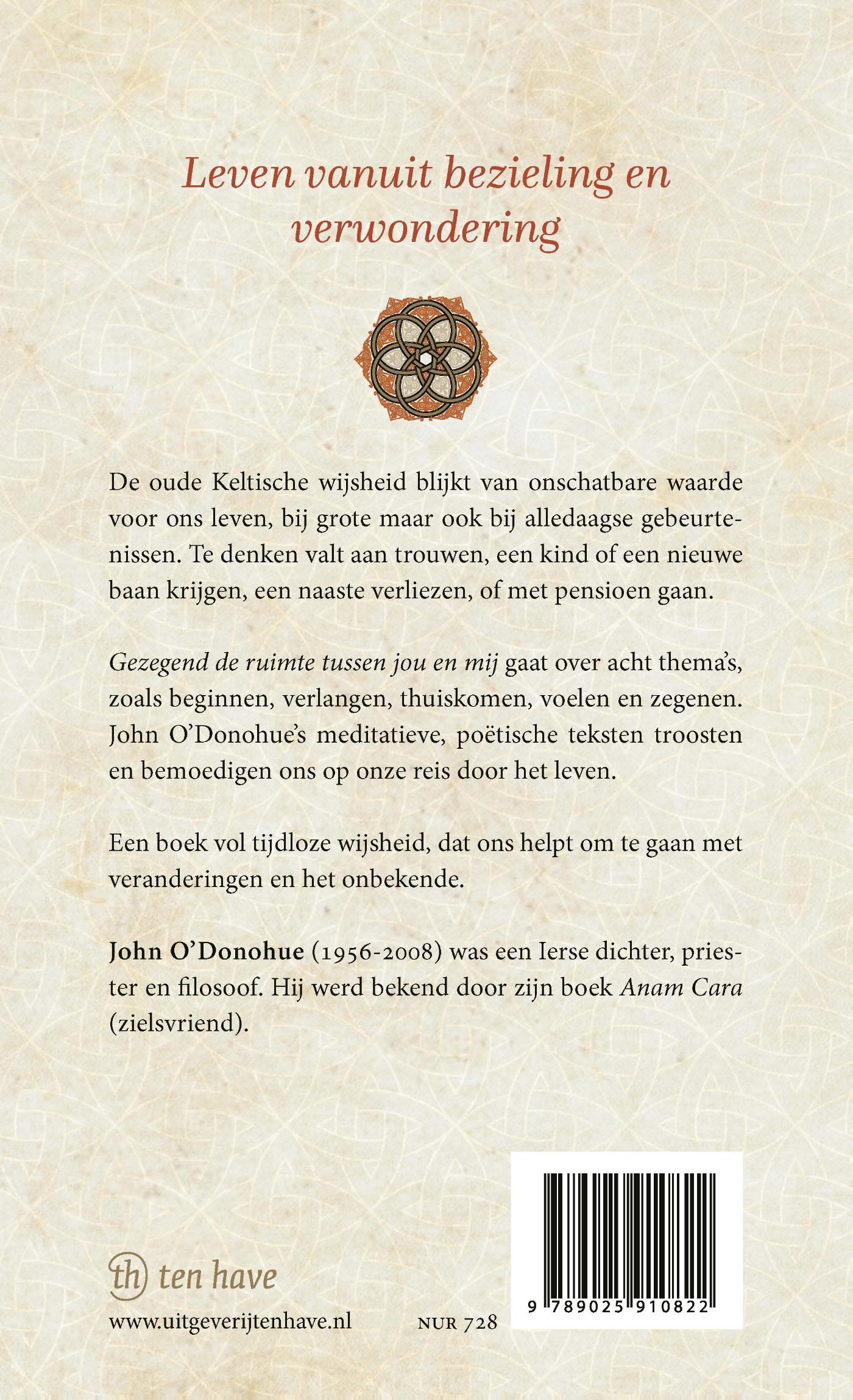Achterkant van Gezegend de ruimte tussen jou en mij