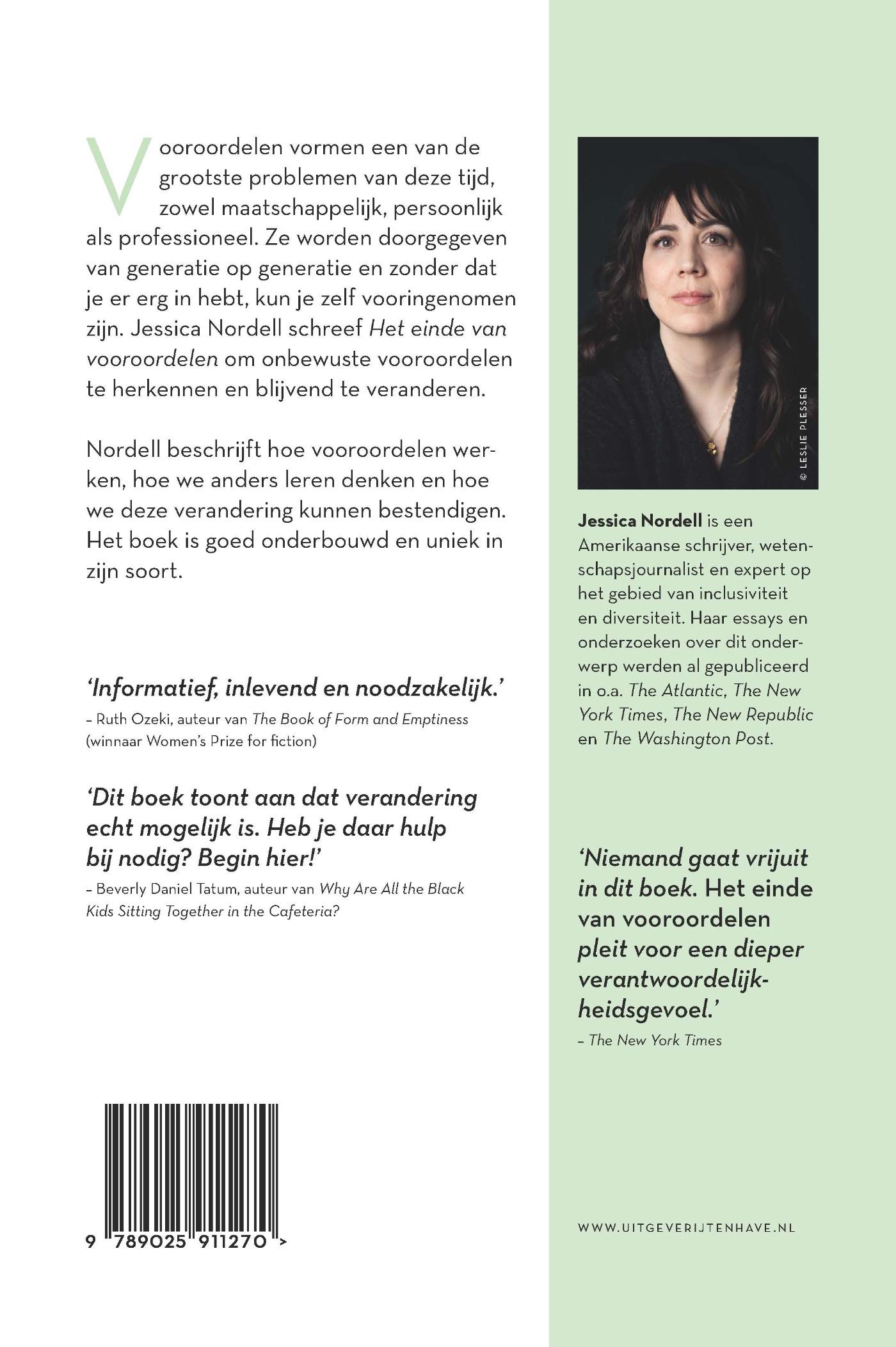 Achterkant van Het einde van vooroordelen