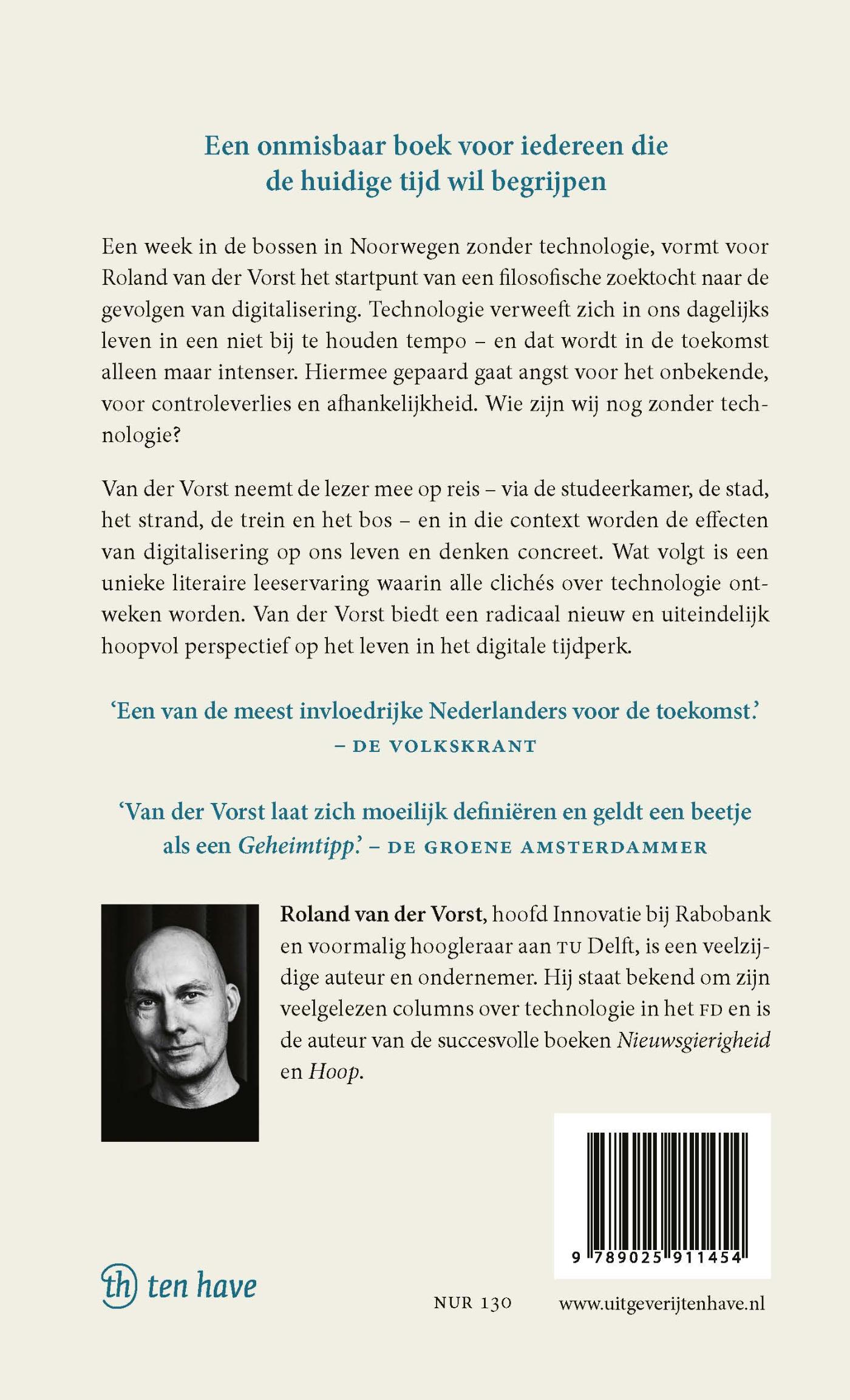 Achterkant van De toekomst is eindeloos