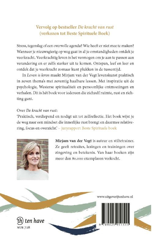 Achterkant van Leven is leren