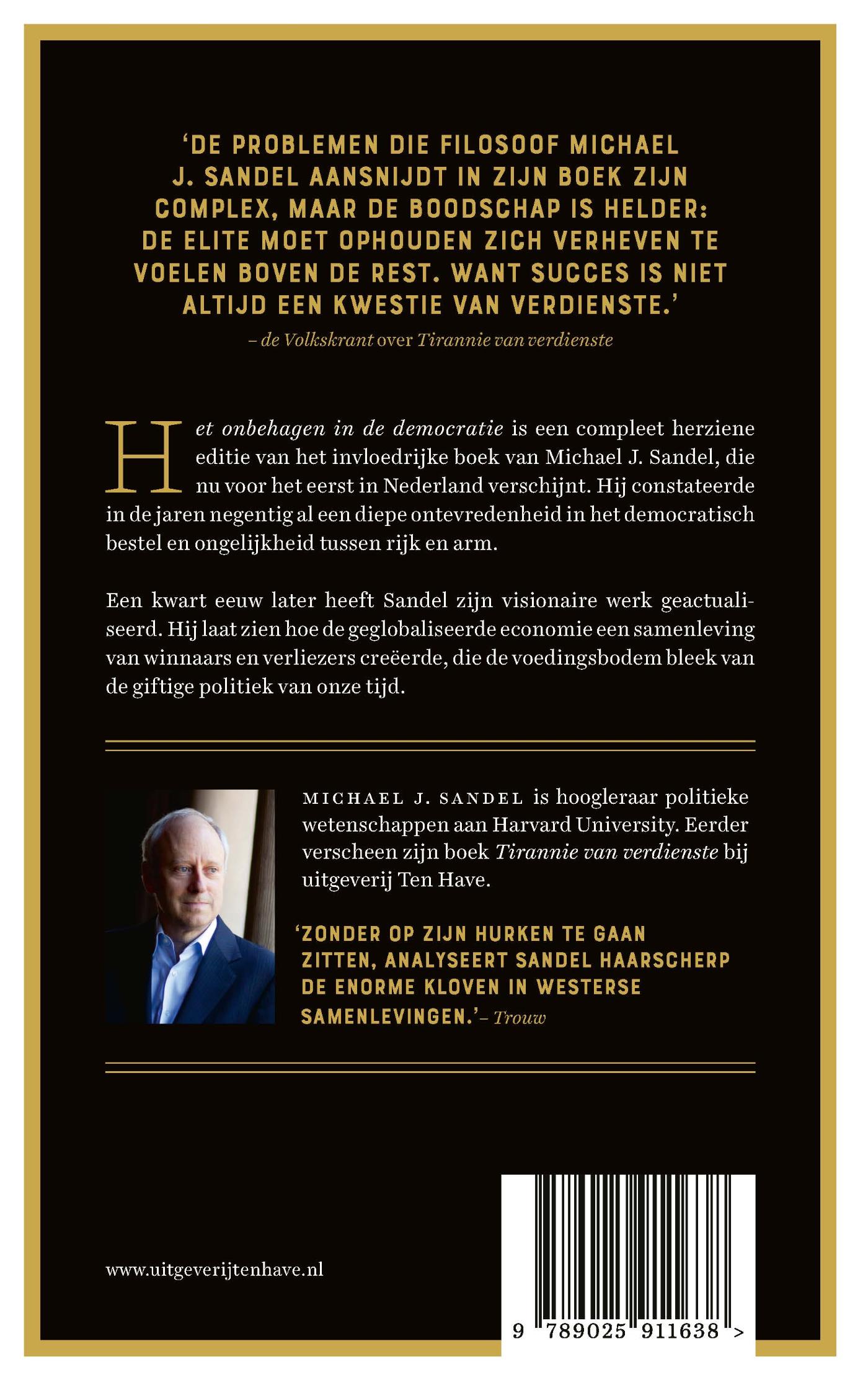Achterkant van Het onbehagen in de democratie