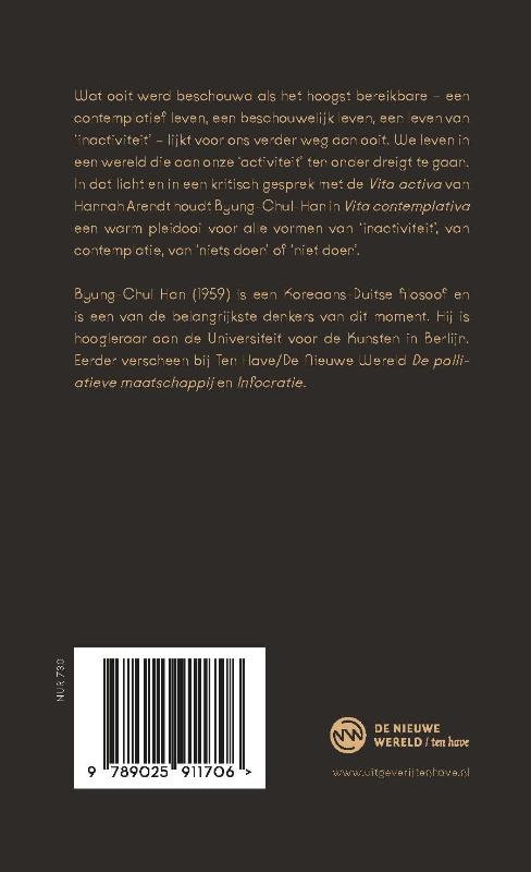 Achterkant van Vita contemplativa