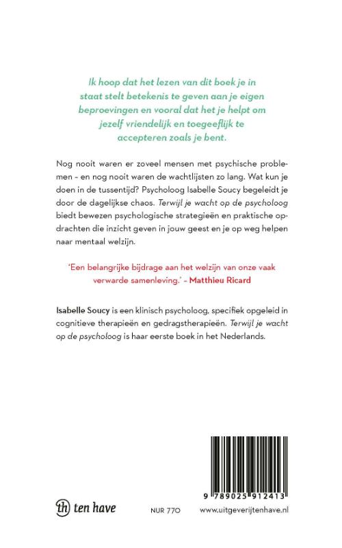 Achterkant van Terwijl je wacht op de psycholoog