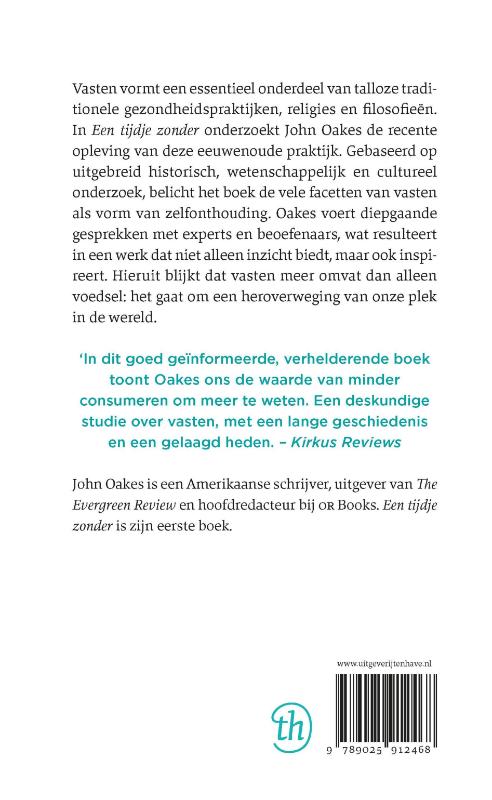 Achterkant van Een tijdje zonder