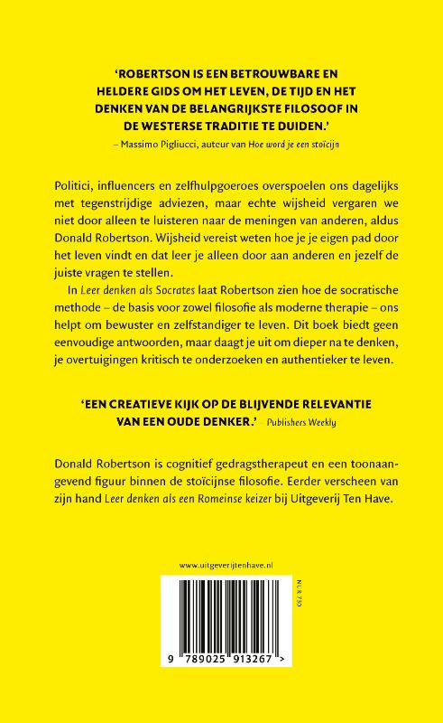 Achterkant van Leer denken als Socrates