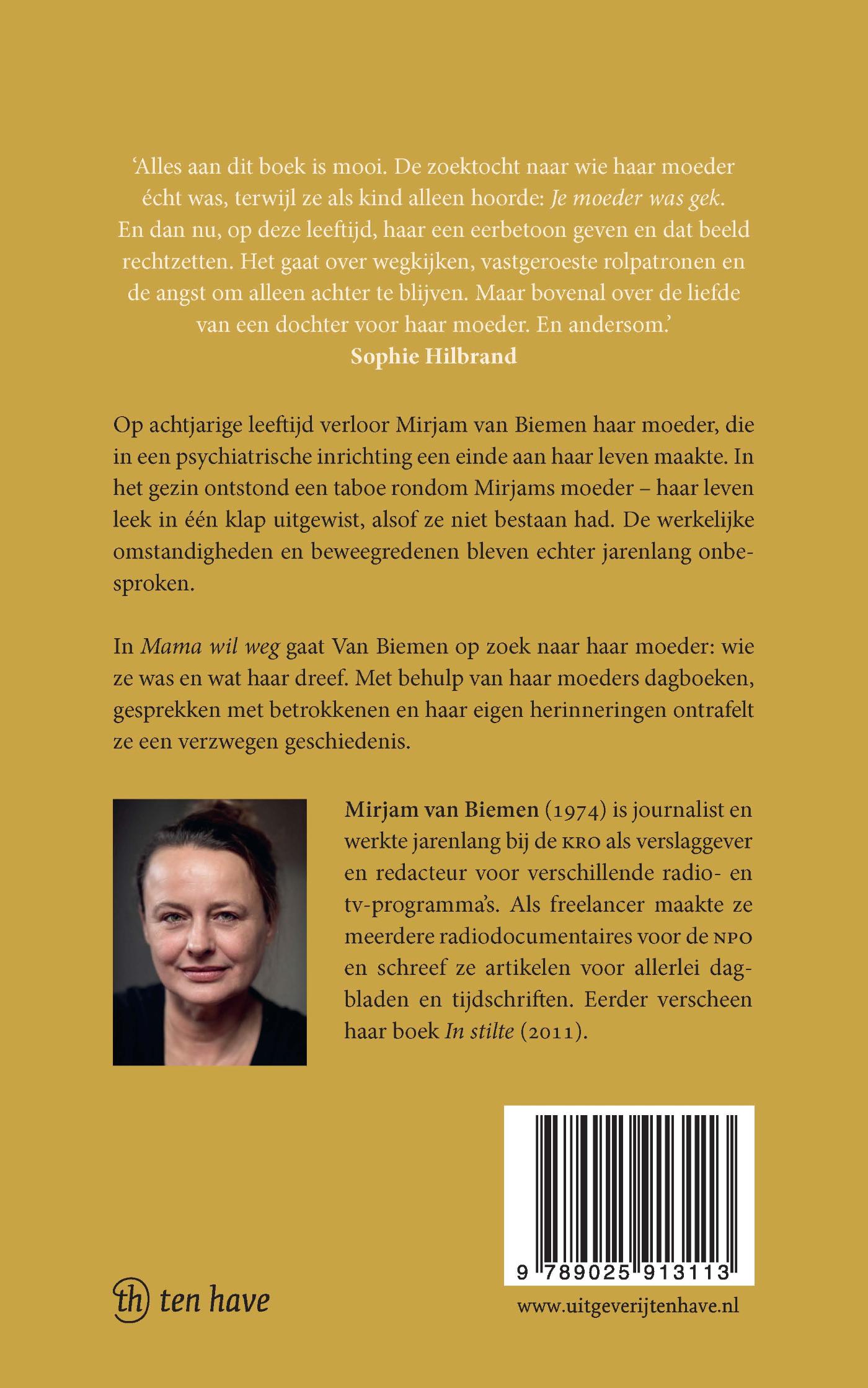 Achterkant van Mama wil weg