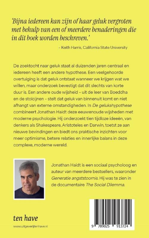 Achterkant van De gelukshypothese