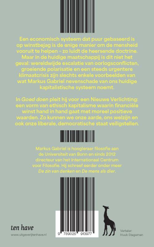 Achterkant van Goed doen