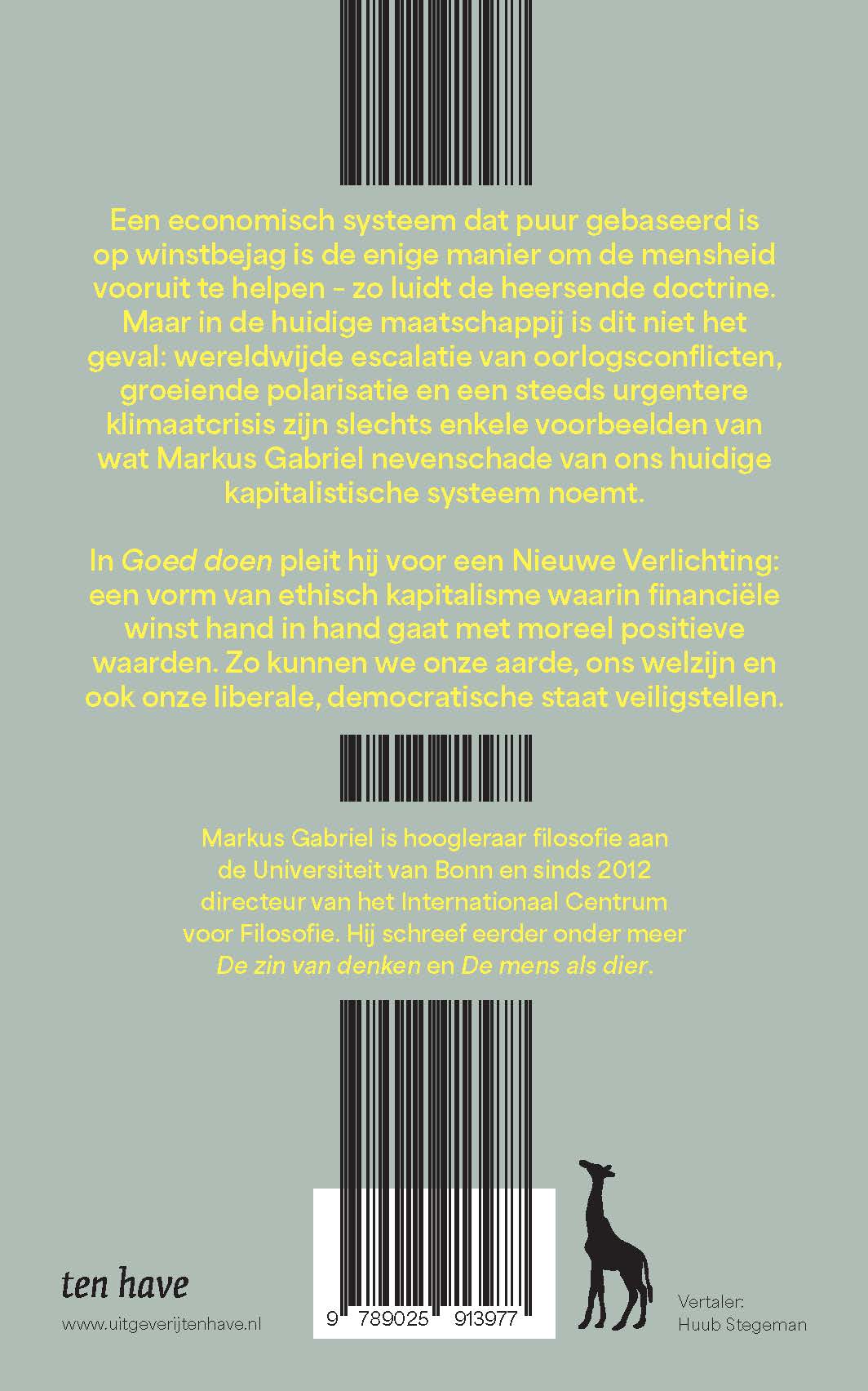 Achterkant van Goed doen