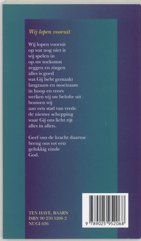 Achterkant van Bid om vrede