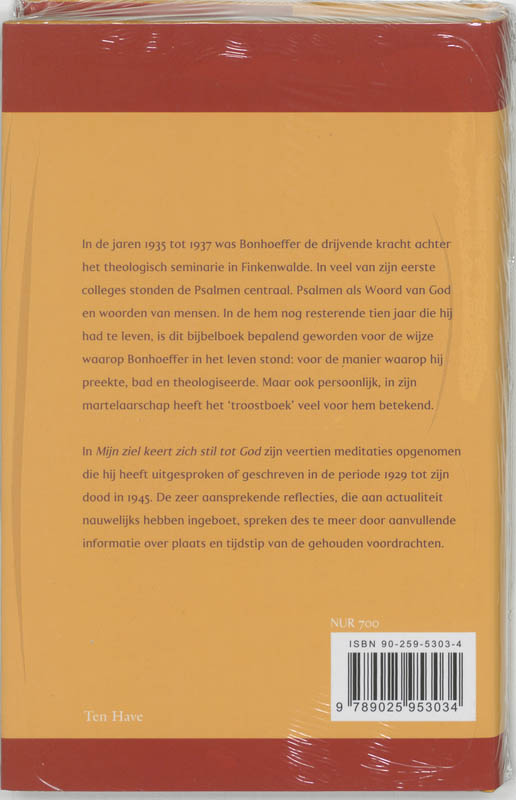 Achterkant van Mijn ziel keert zich stil tot God