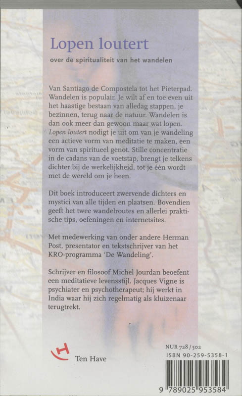Achterkant van Lopen loutert