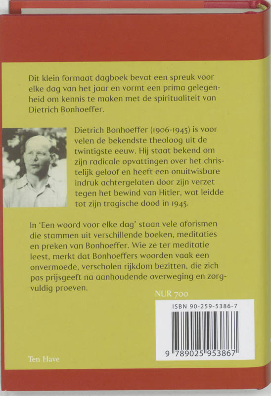 Achterkant van Een woord voor elke dag