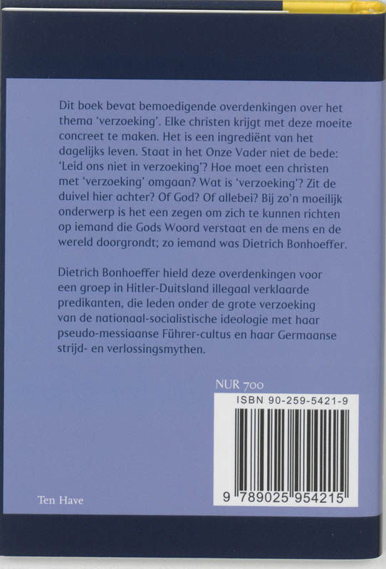 Achterkant van Verzoeking