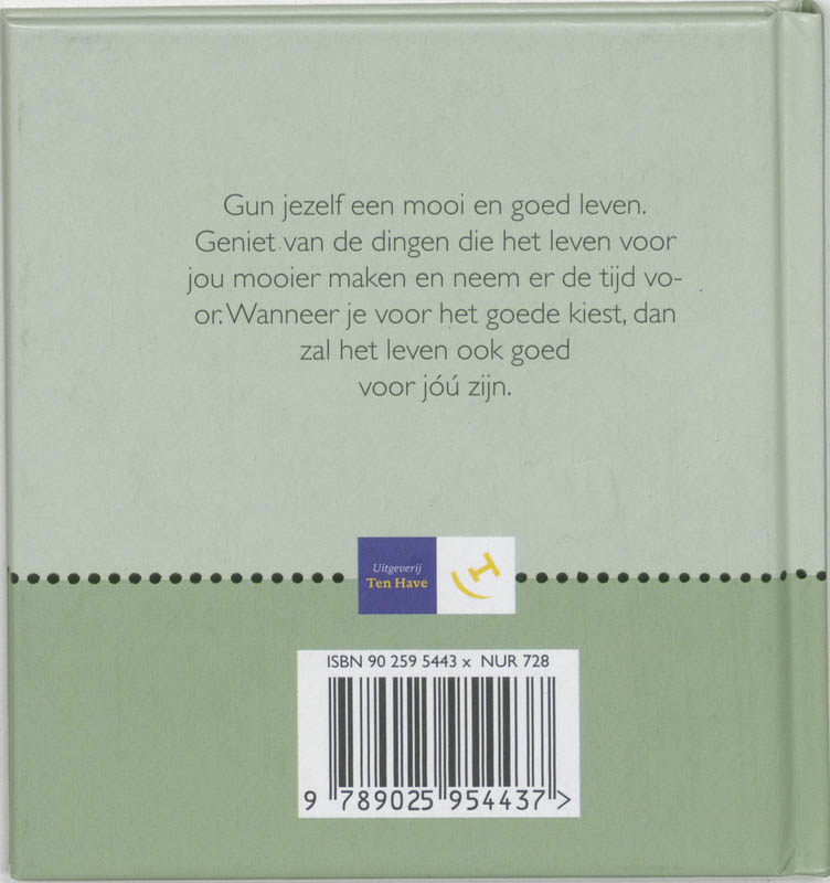 Achterkant van Maak eens tijd vrij voor jezelf set 5 ex