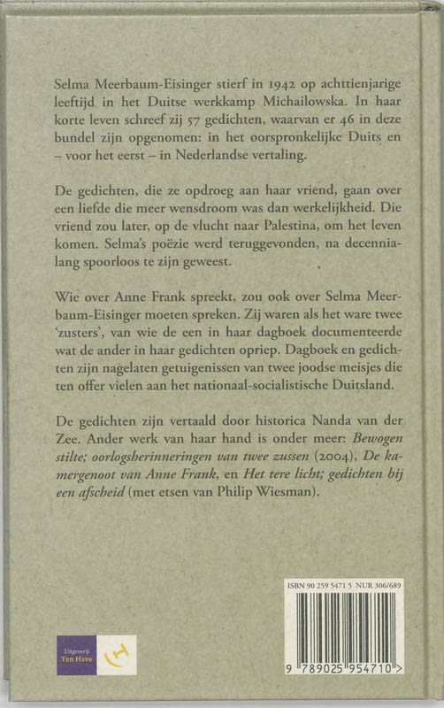 Achterkant van Tussen weemoed en verlangen