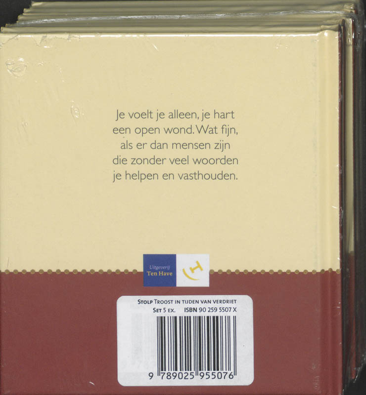 Achterkant van Troost in tijden van verdriet set 5 ex