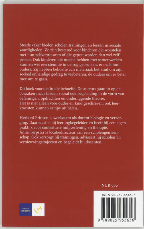 Achterkant van Sociaal vaardig