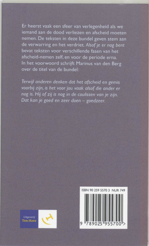 Achterkant van Alsof je er nog bent
