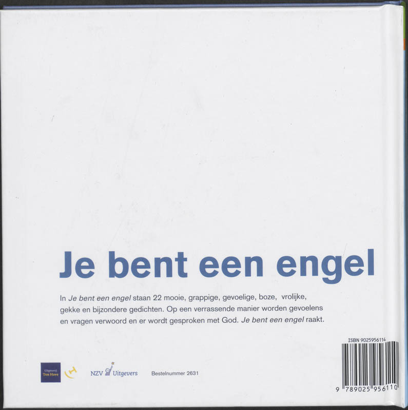 Achterkant van Je bent een engel