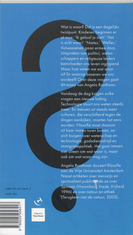 Achterkant van Wat is waar?