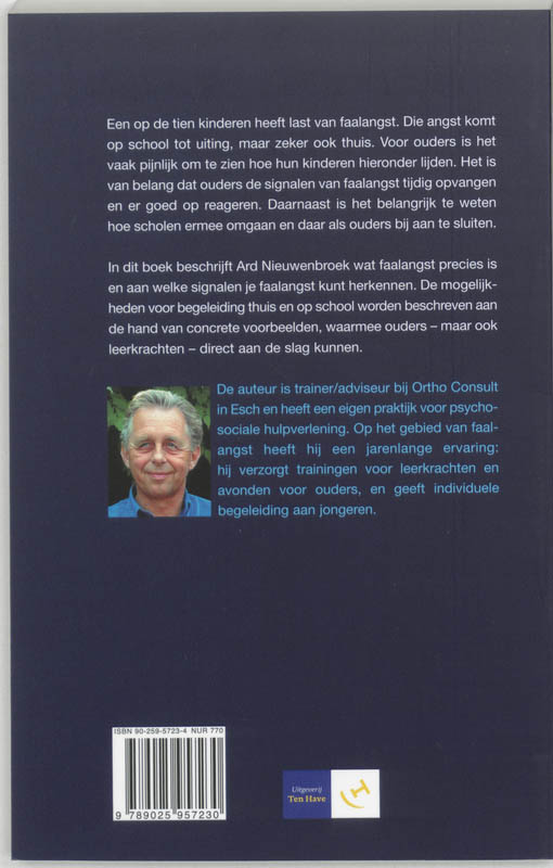 Achterkant van Faalangst en ouders