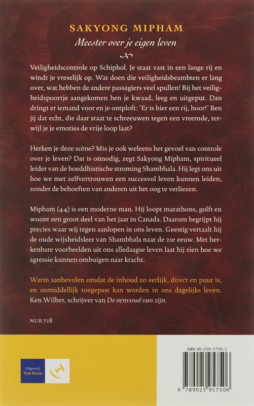 Achterkant van Meester over je eigen leven