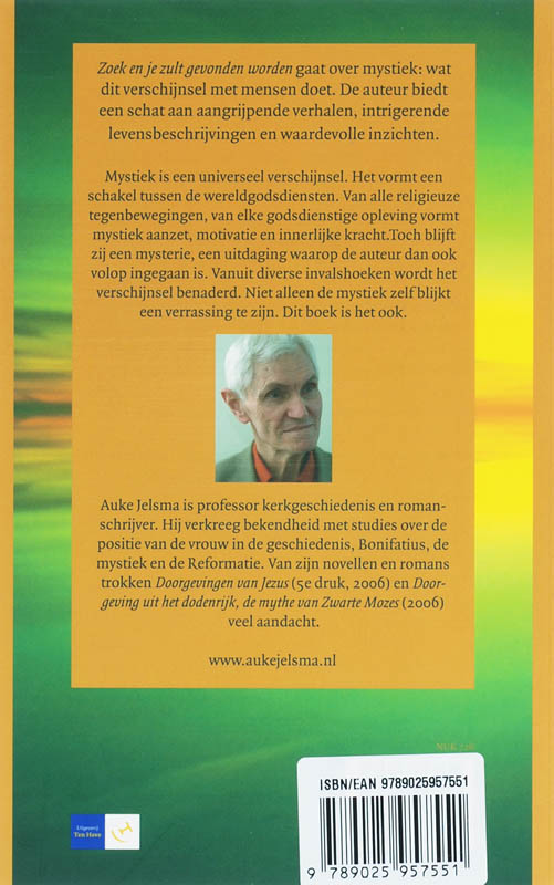 Achterkant van Zoek en je zult gevonden worden